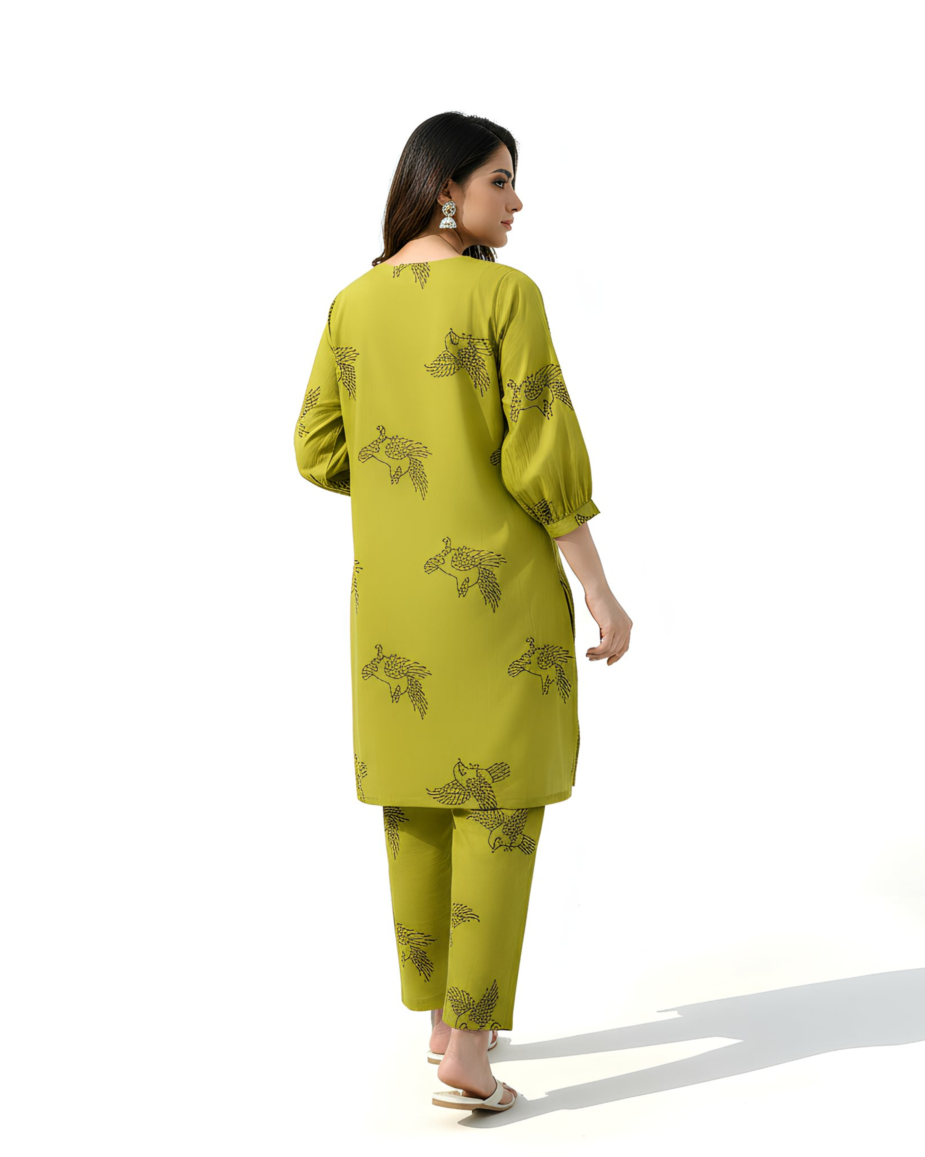 2 Pcs Stitched Linen Printed Shirt And Trouser