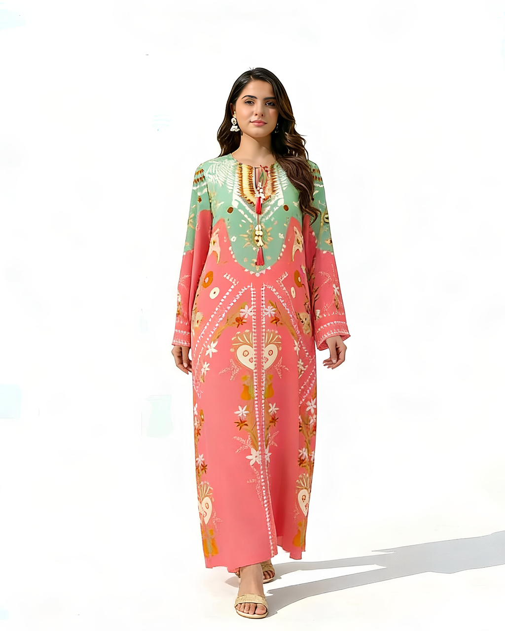 2 Pcs Stitched Swiss Lawn Printed Shirt And Trouser