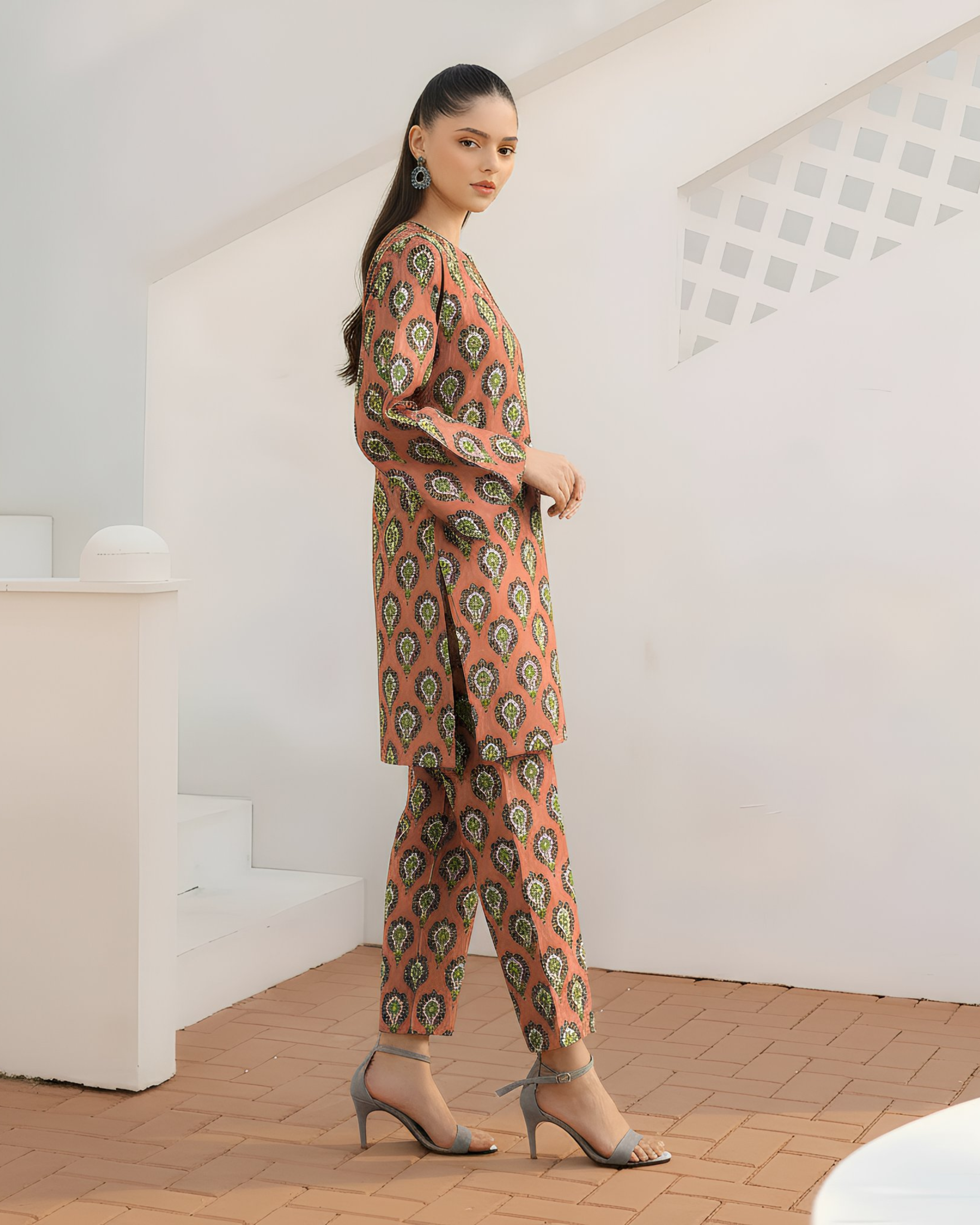 2 Pcs Unstitched Printed Suit