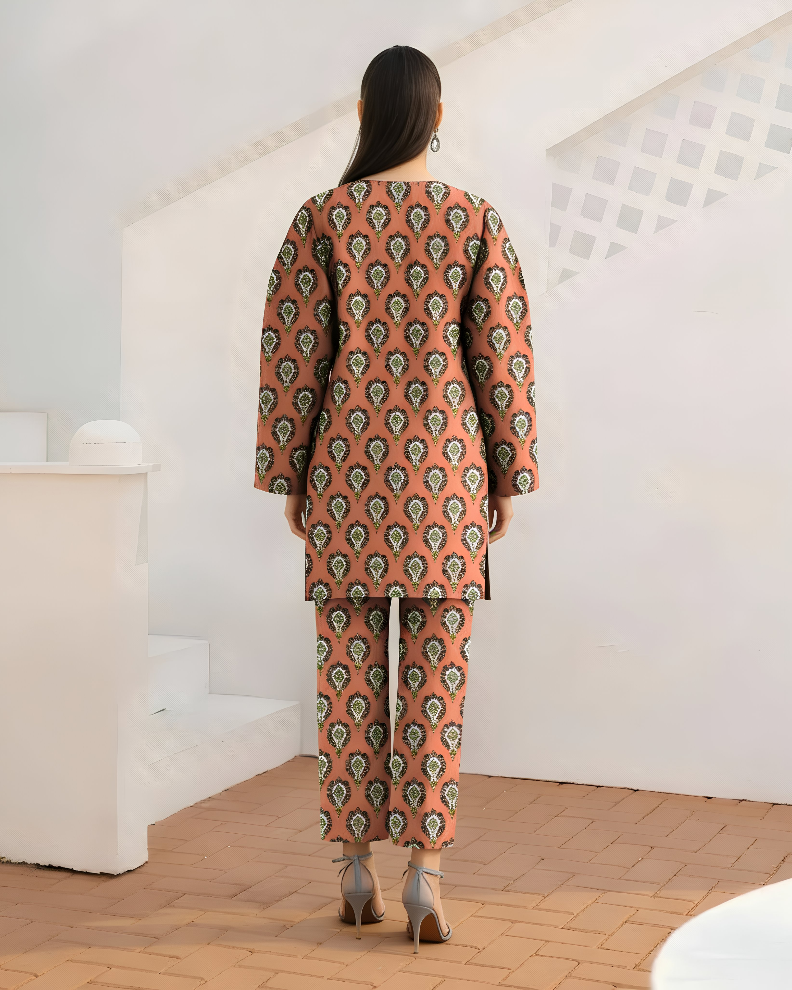 2 Pcs Unstitched Printed Suit