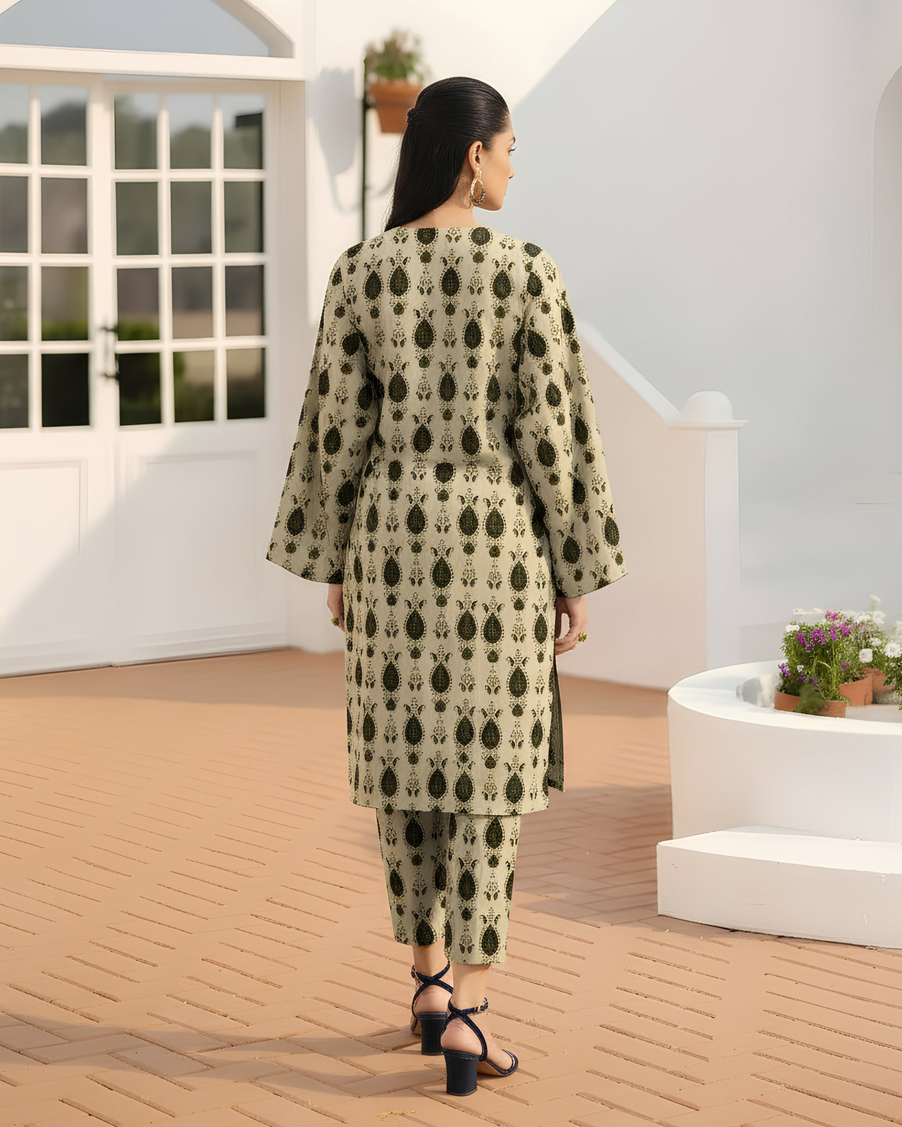 2 Pcs Unstitched Printed Suit