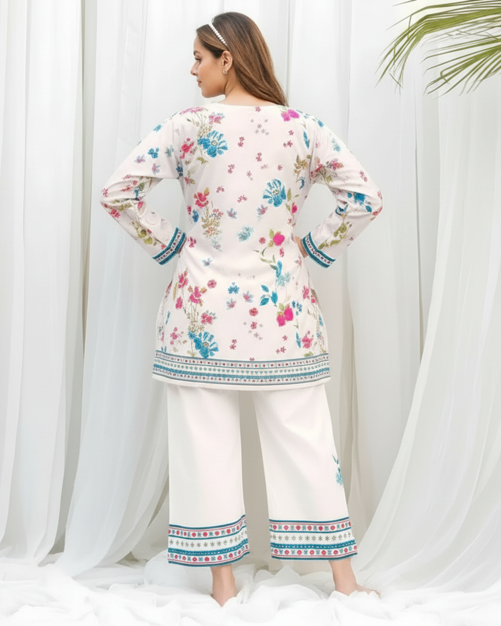 2 Pcs Stitched Lawn Printed