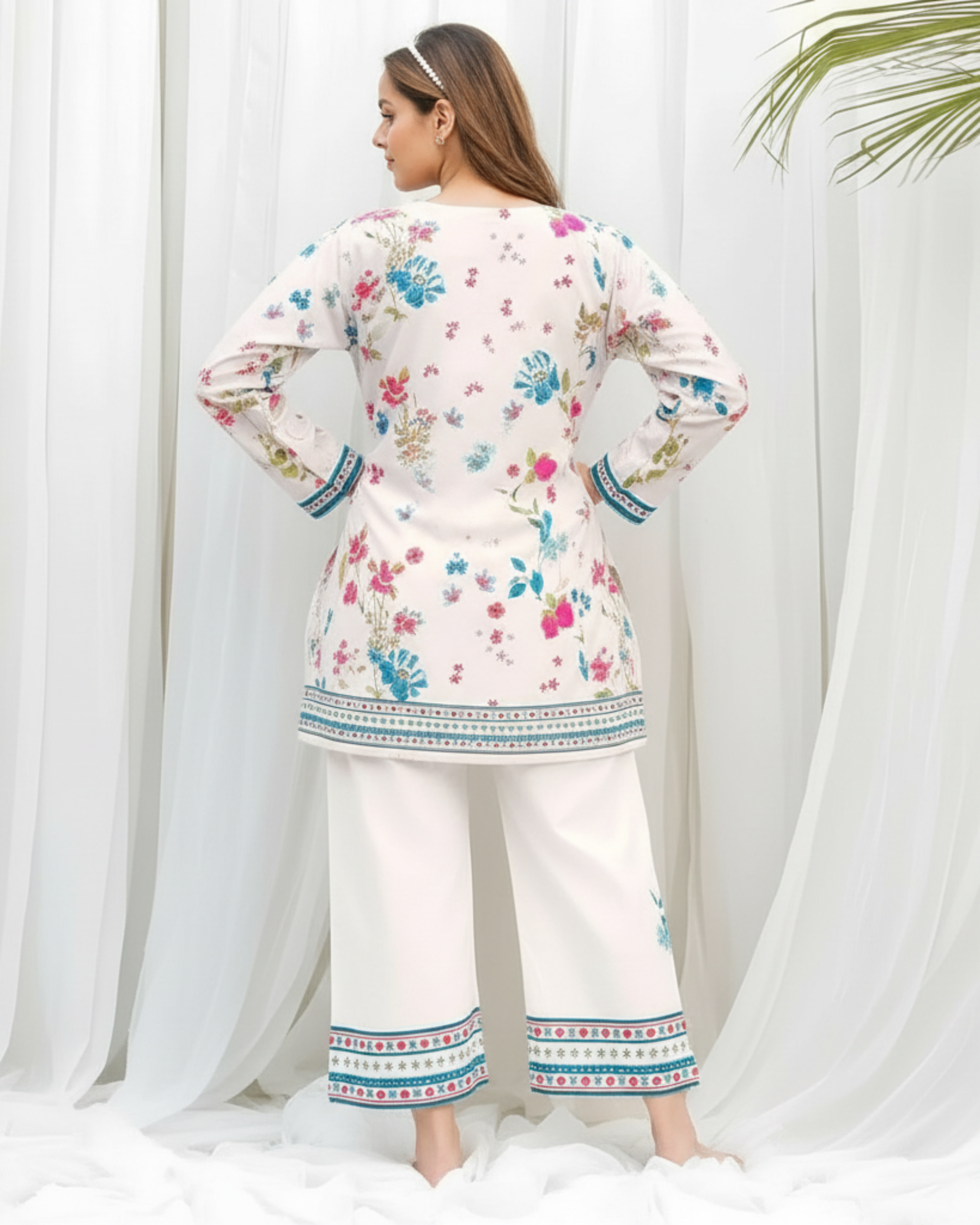 2 Pcs Stitched Lawn Printed