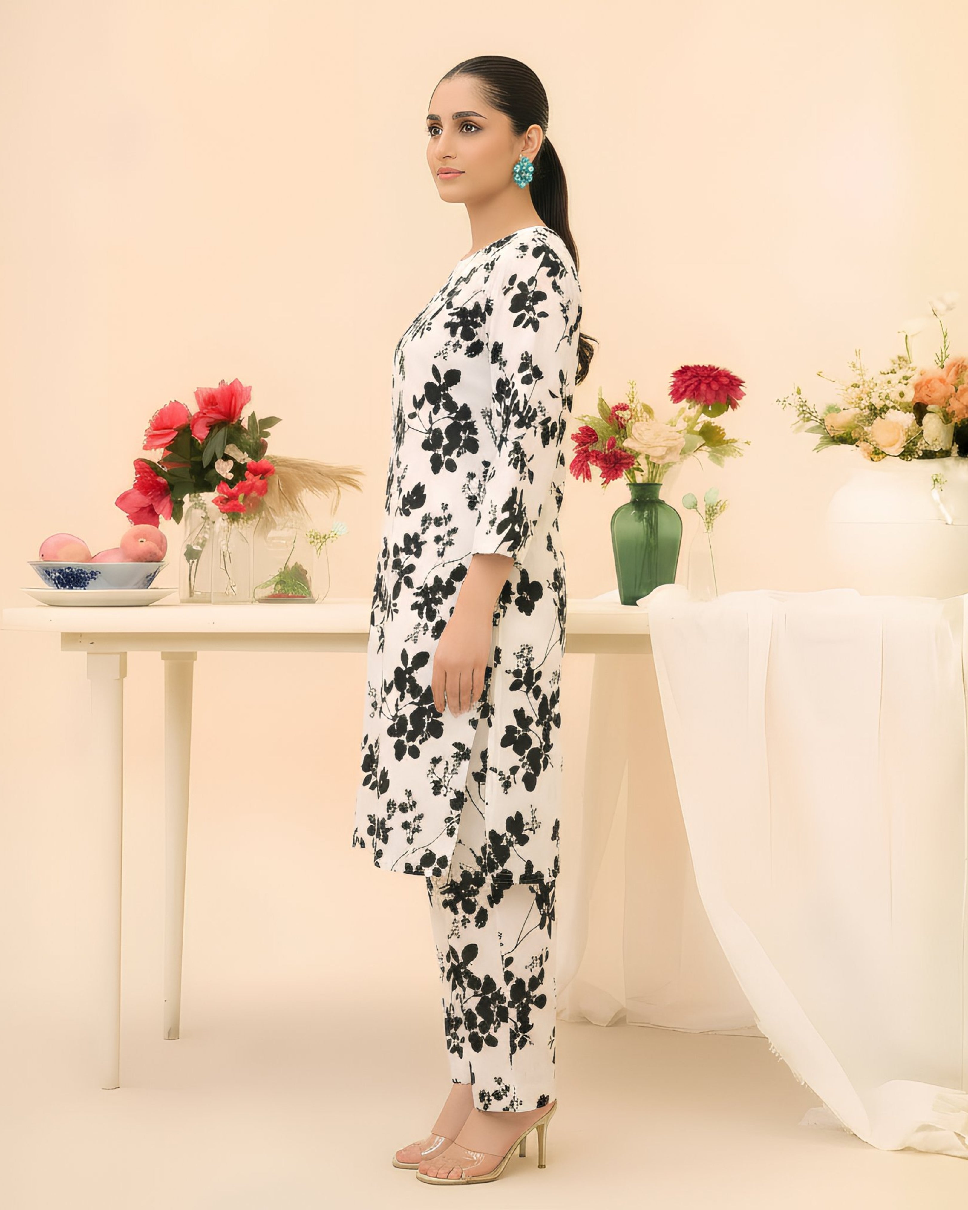 2 Pcs Unstitched Printed Suit