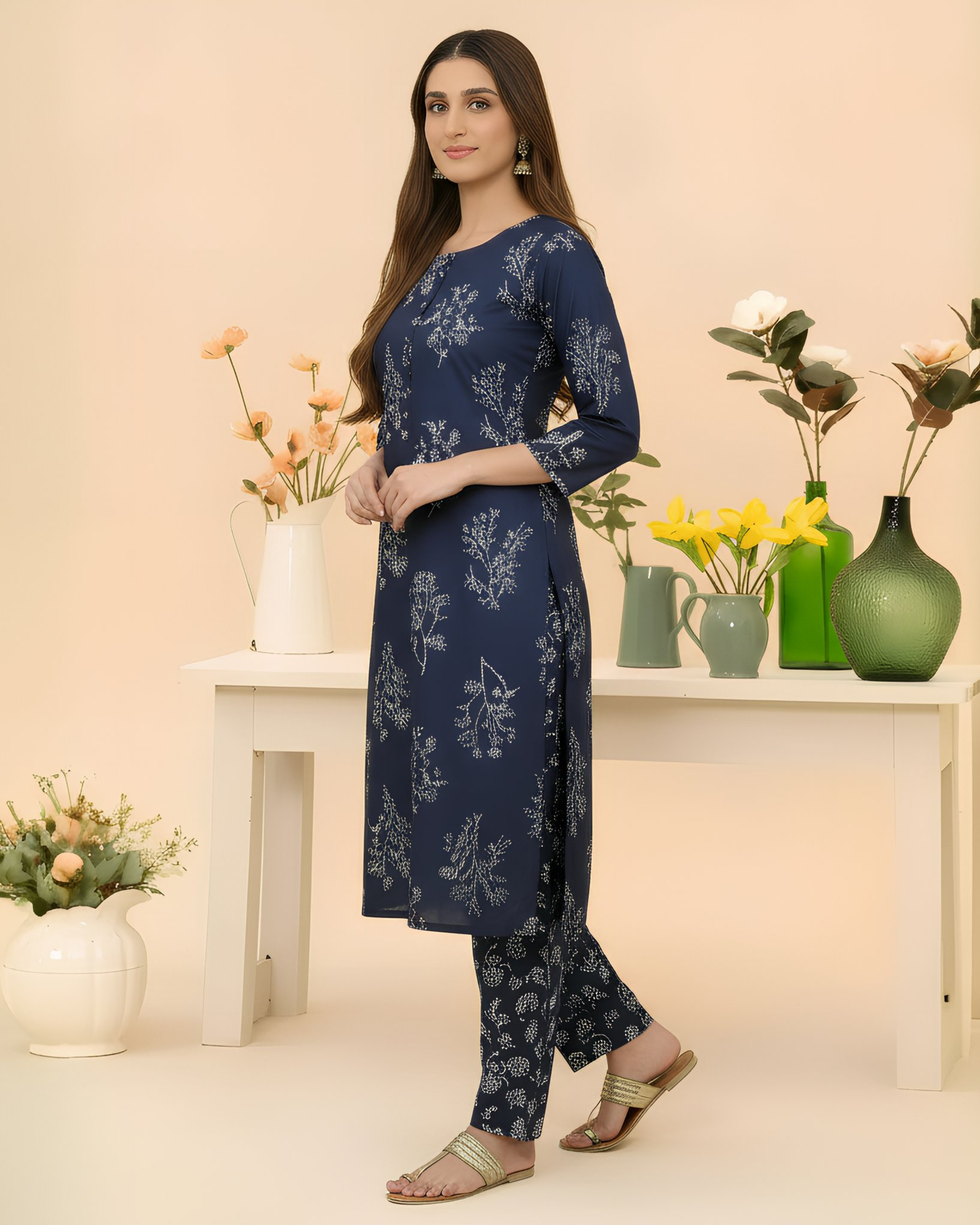 2 Pcs Unstitched Printed Suit