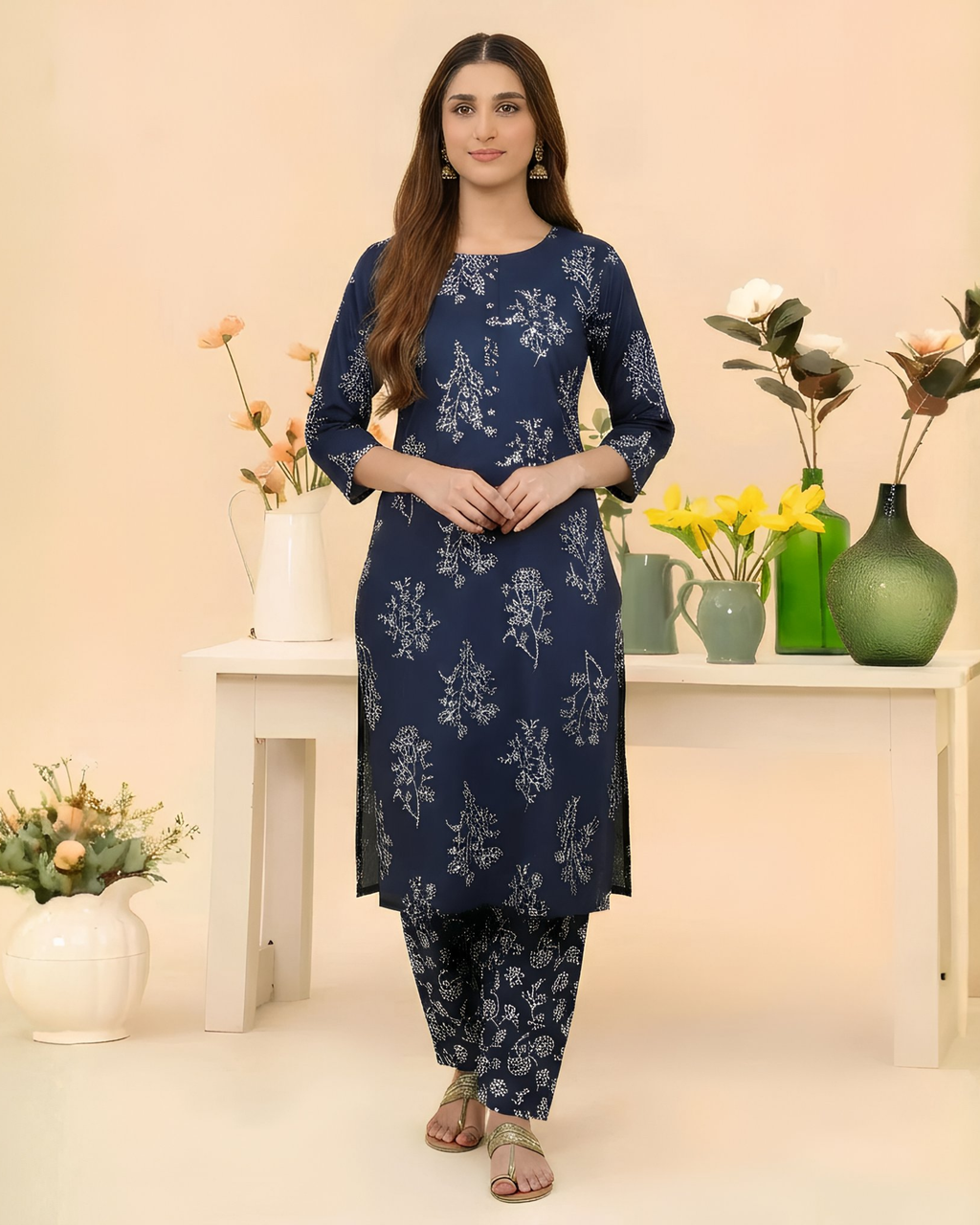 2 Pcs Unstitched Printed Suit