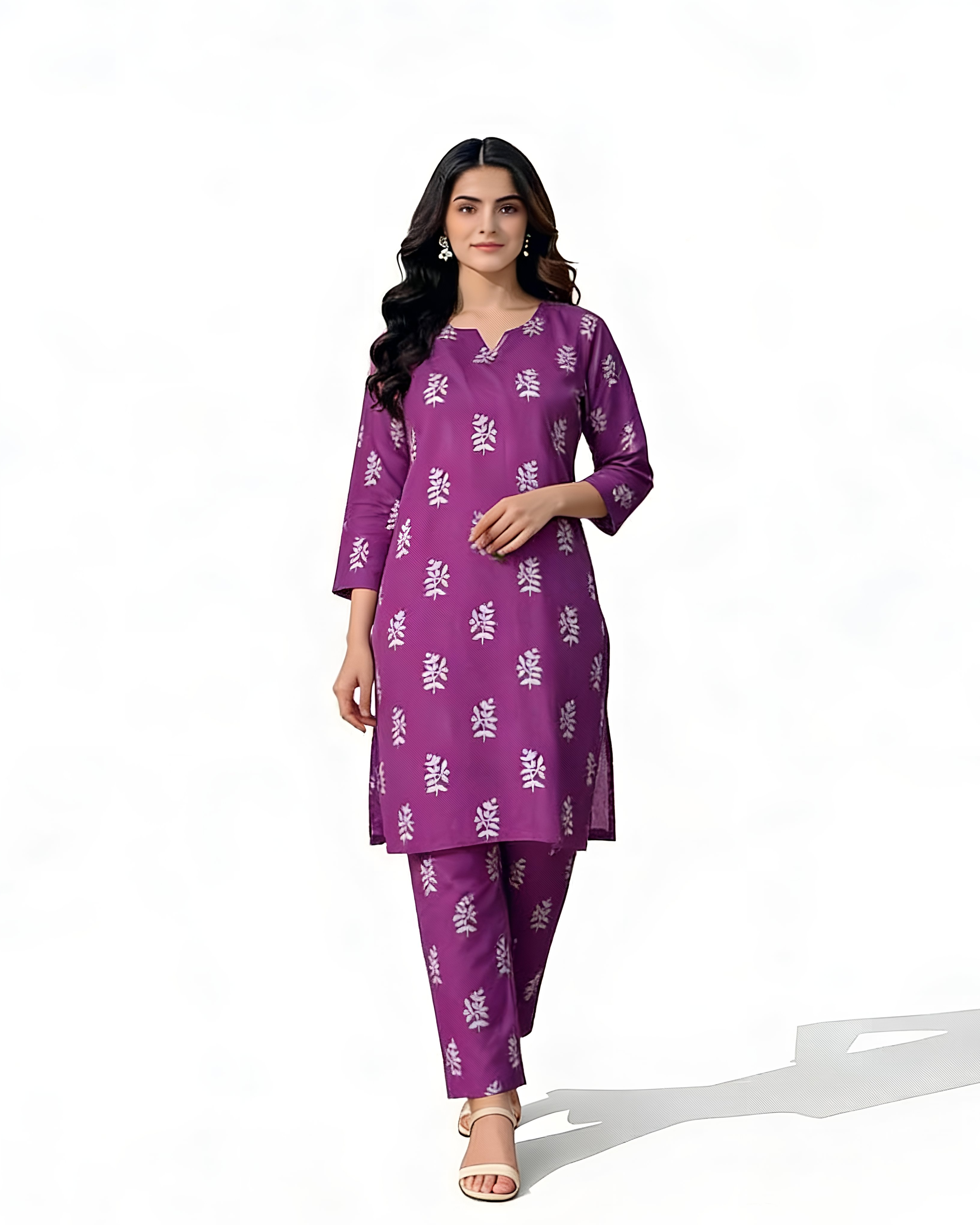2 Pcs Stitched Linen Printed Shirt And Trouser