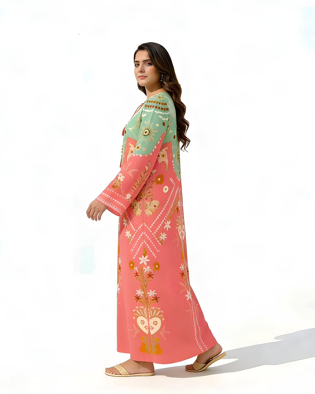 2 Pcs Stitched Swiss Lawn Printed Shirt And Trouser