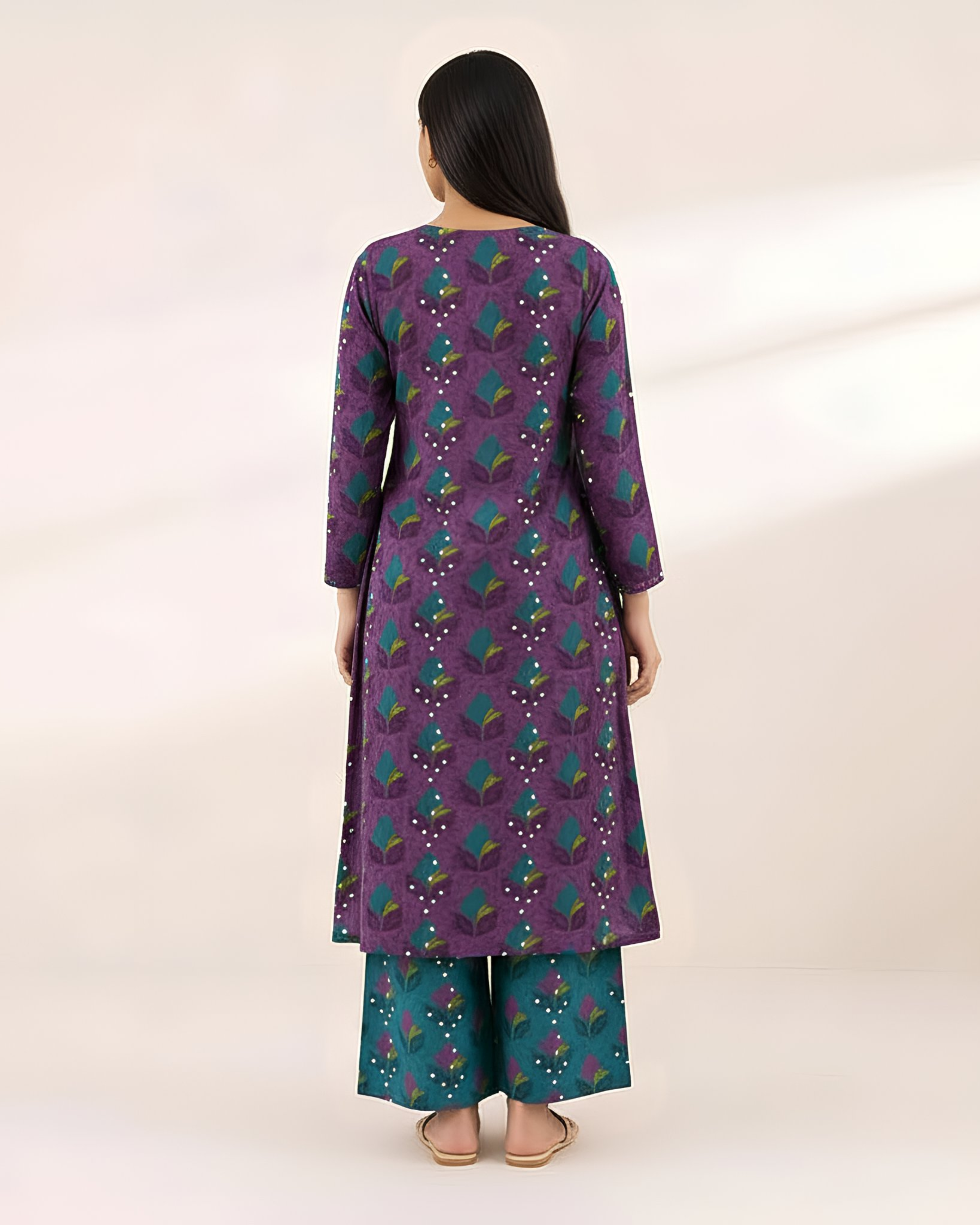 2 Pcs Unstitched Printed Suit