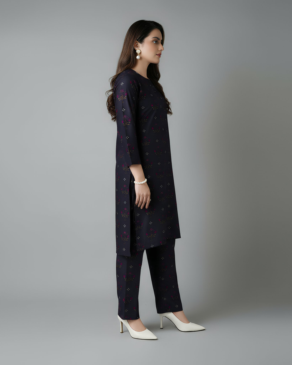 2 Pcs Unstitched Printed Suit