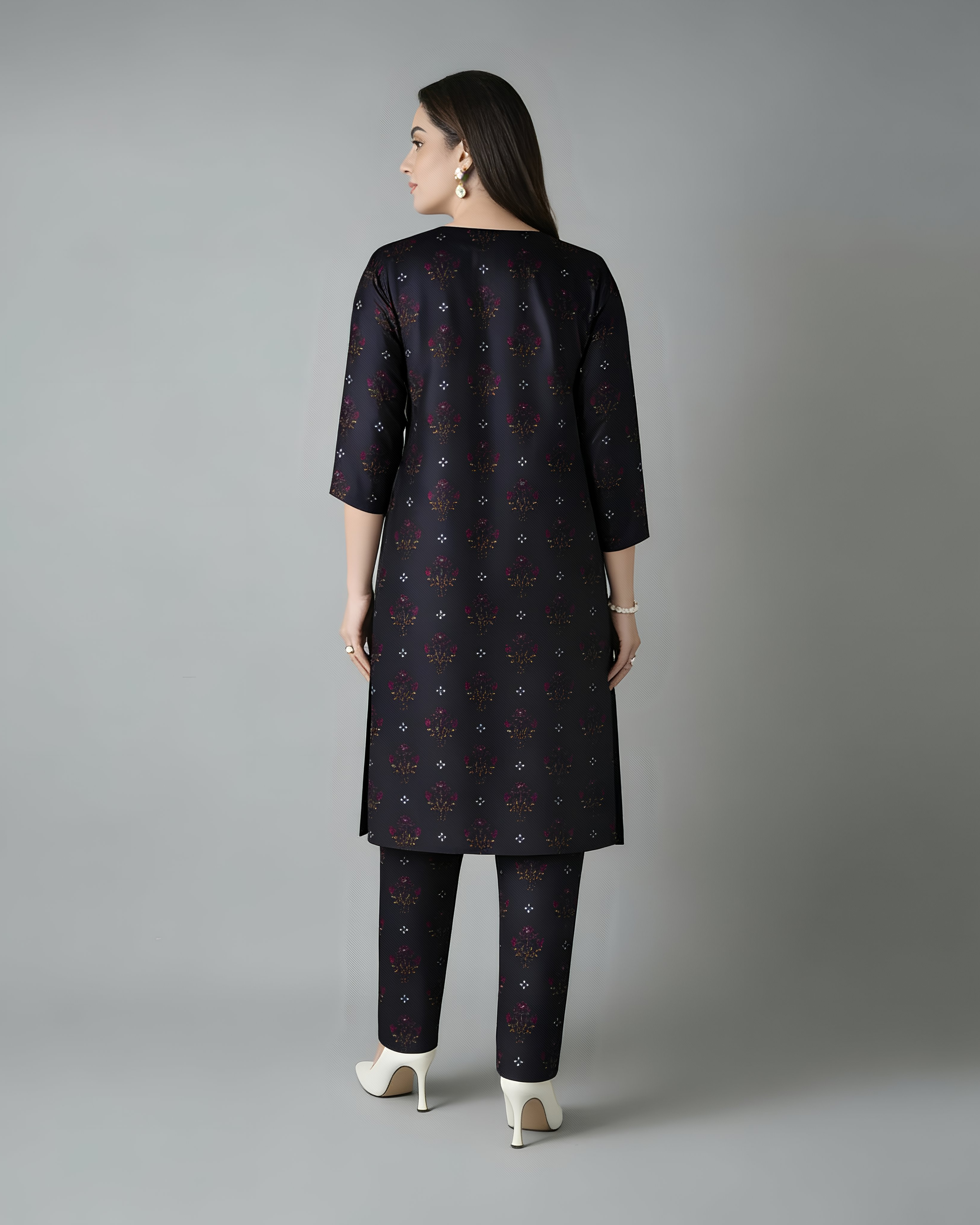 2 Pcs Unstitched Printed Suit