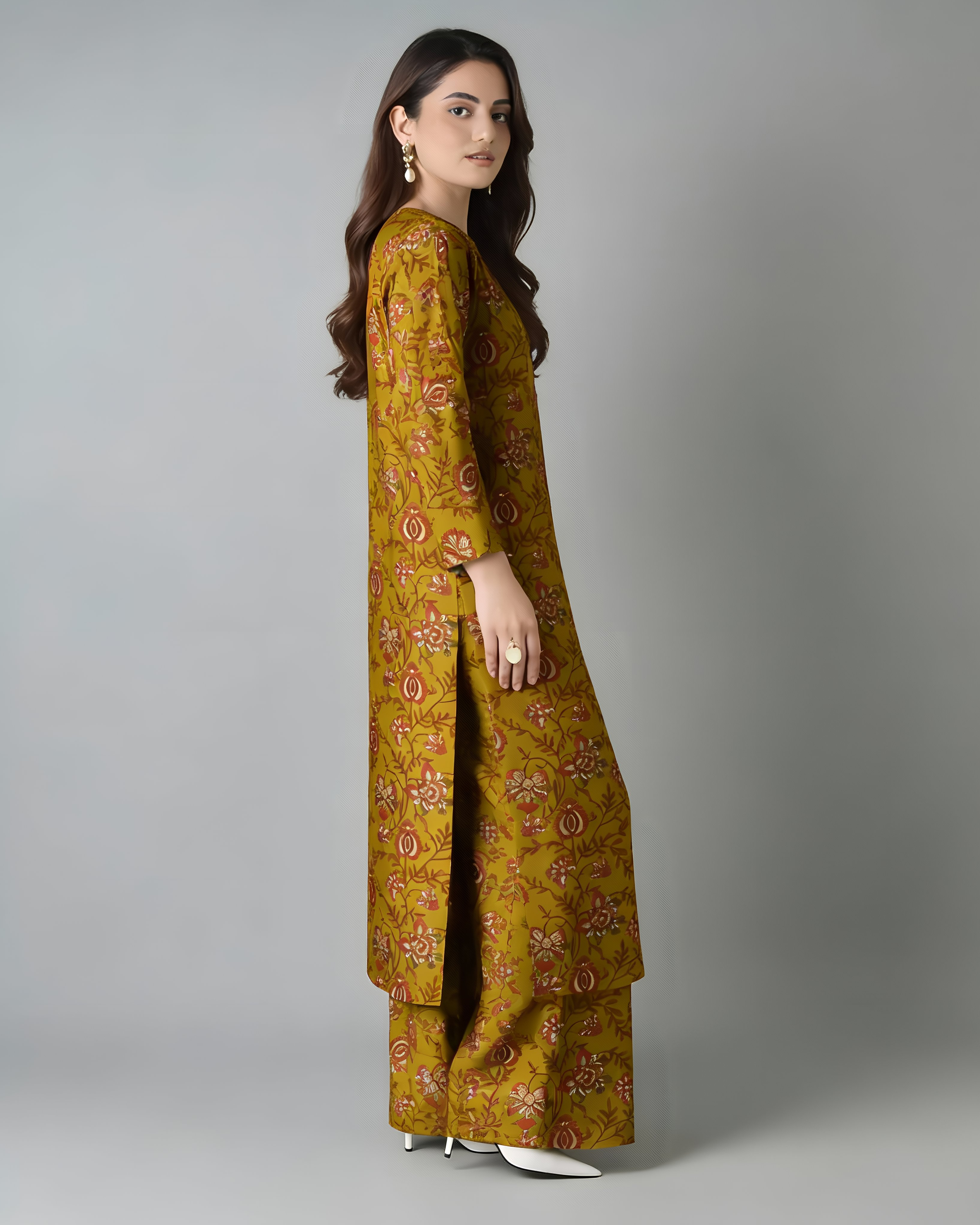 2 Pcs Unstitched Printed Suit