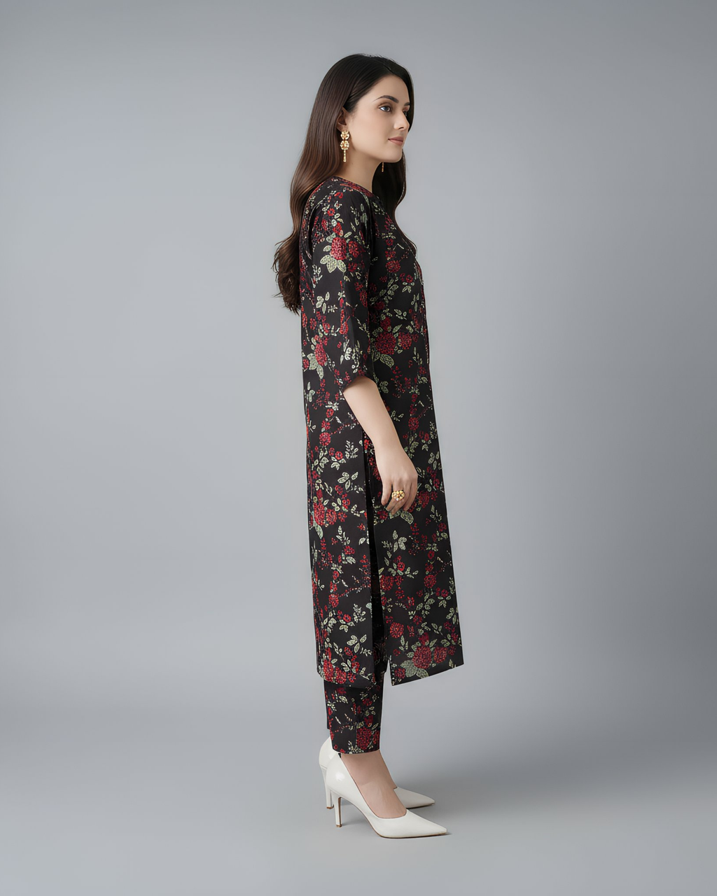 2 Pcs Unstitched Printed Suit