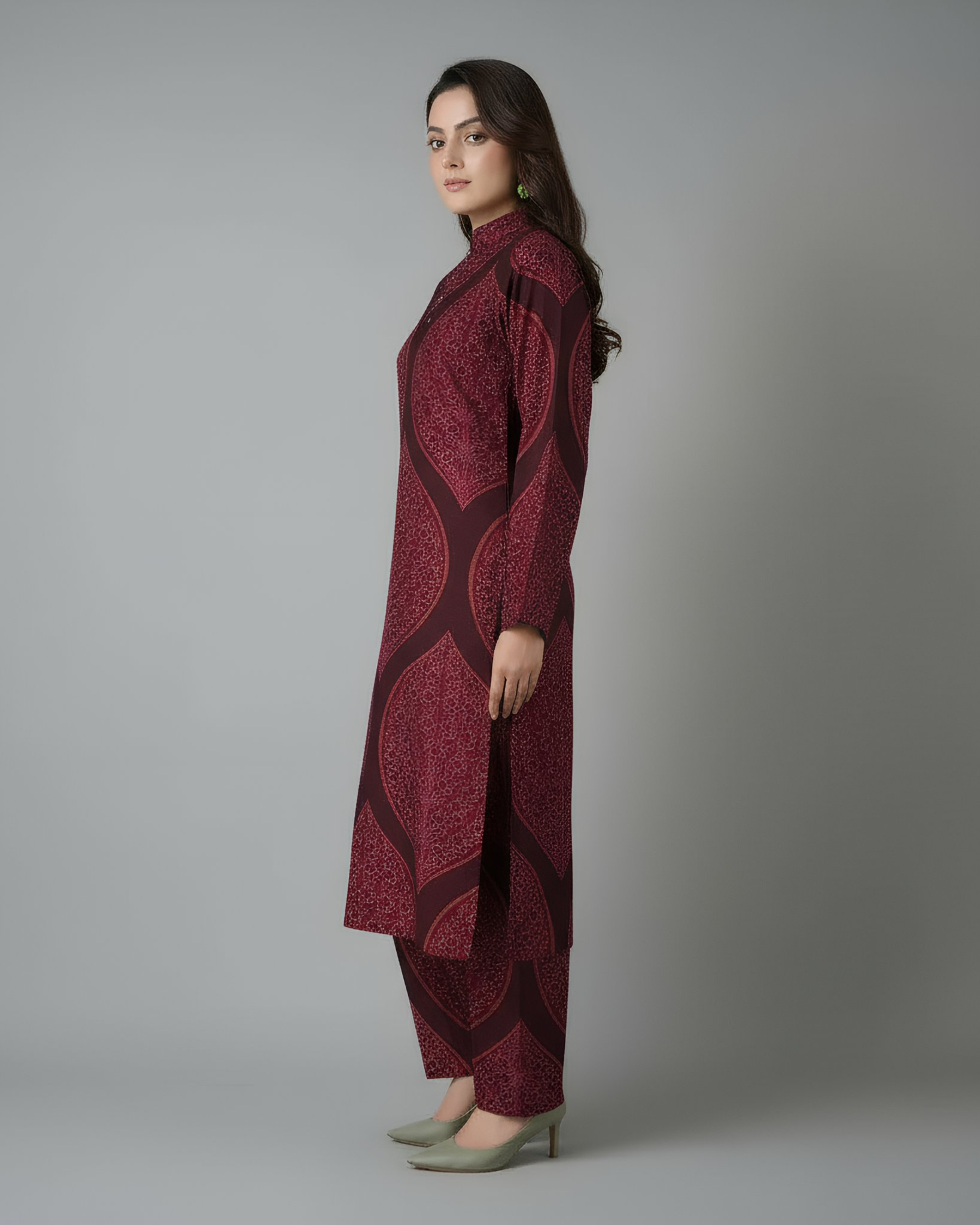 2 Pcs Unstitched Printed Suit