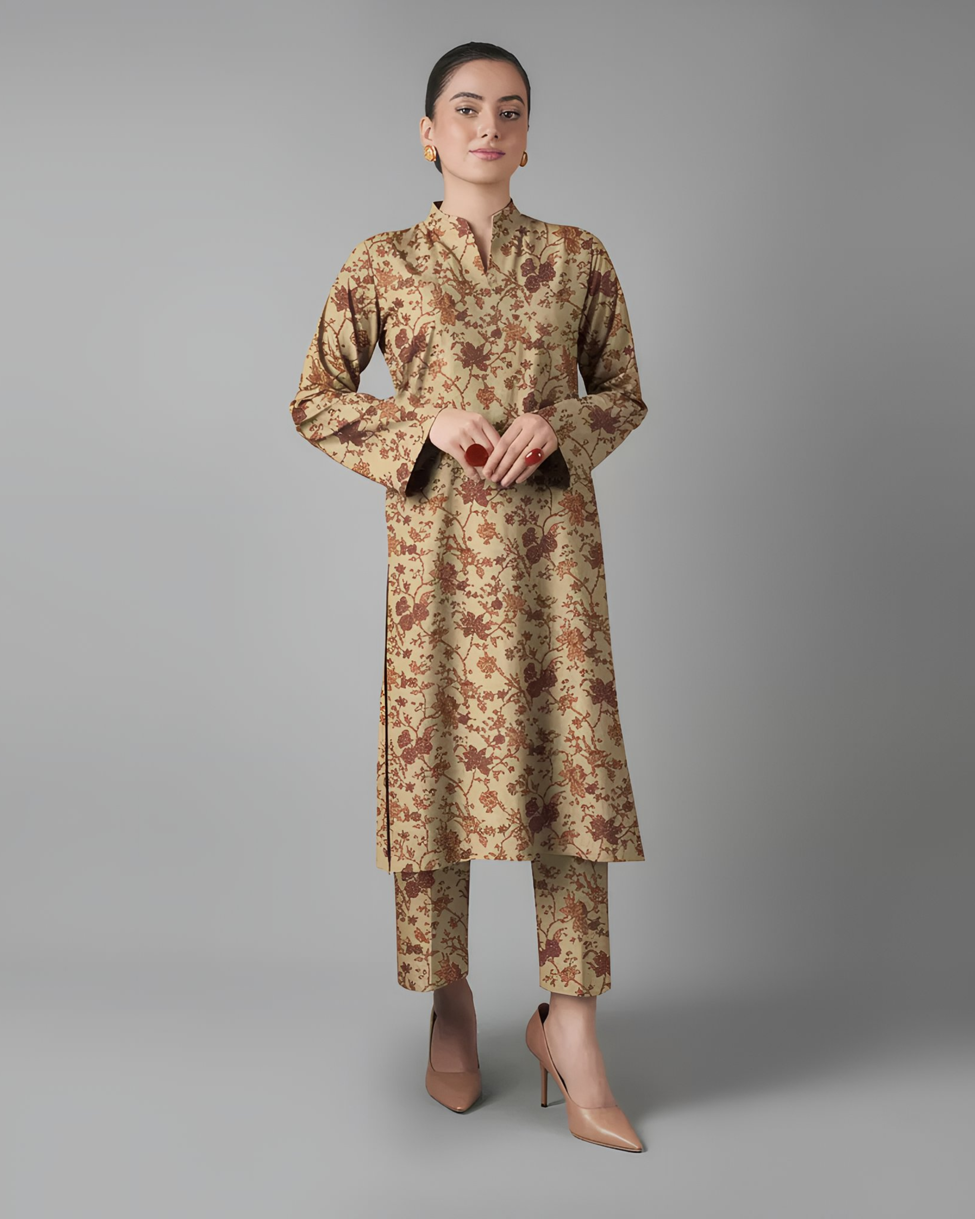 2 Pcs Unstitched Printed Suit