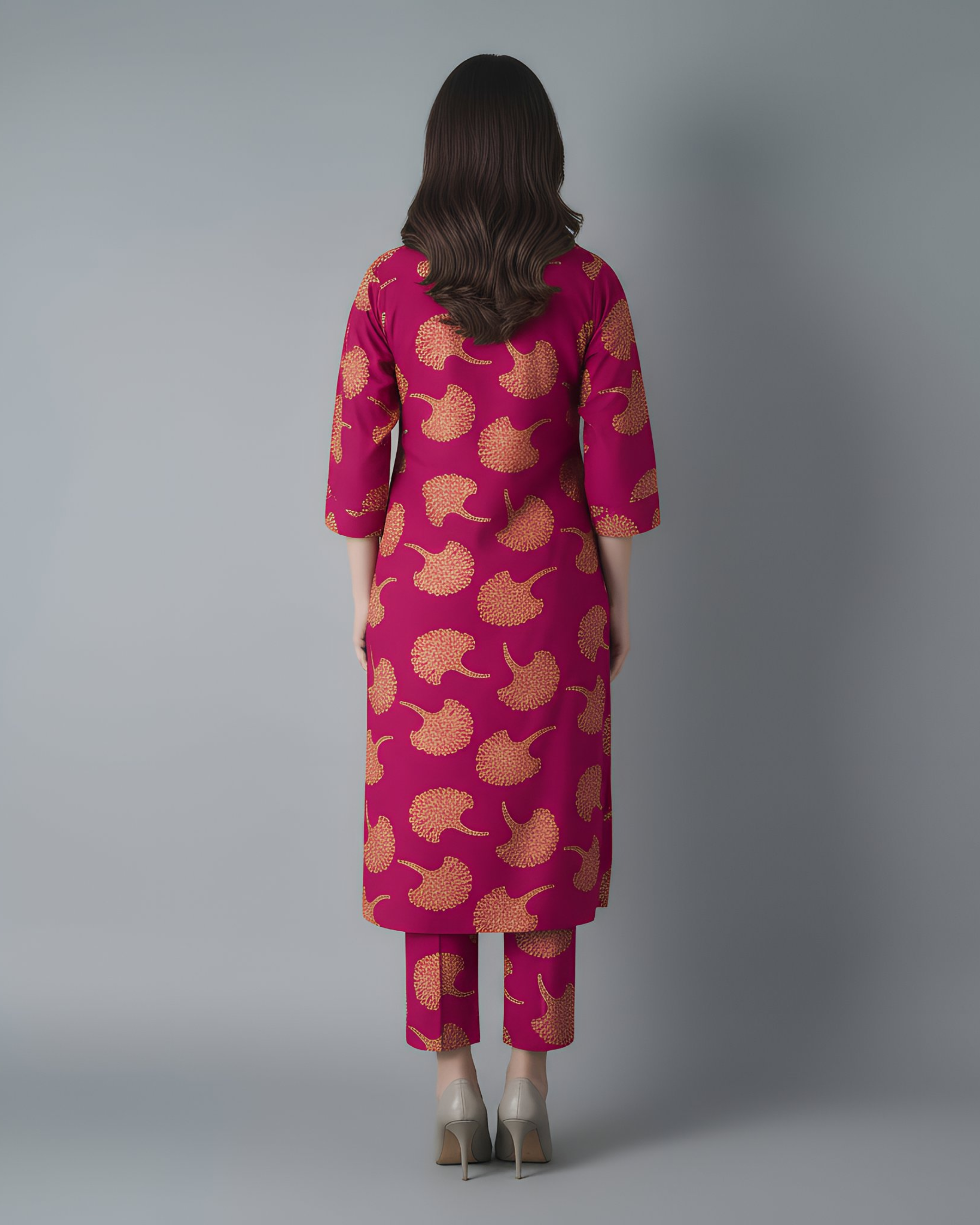 2 Pcs Unstitched Printed Suit