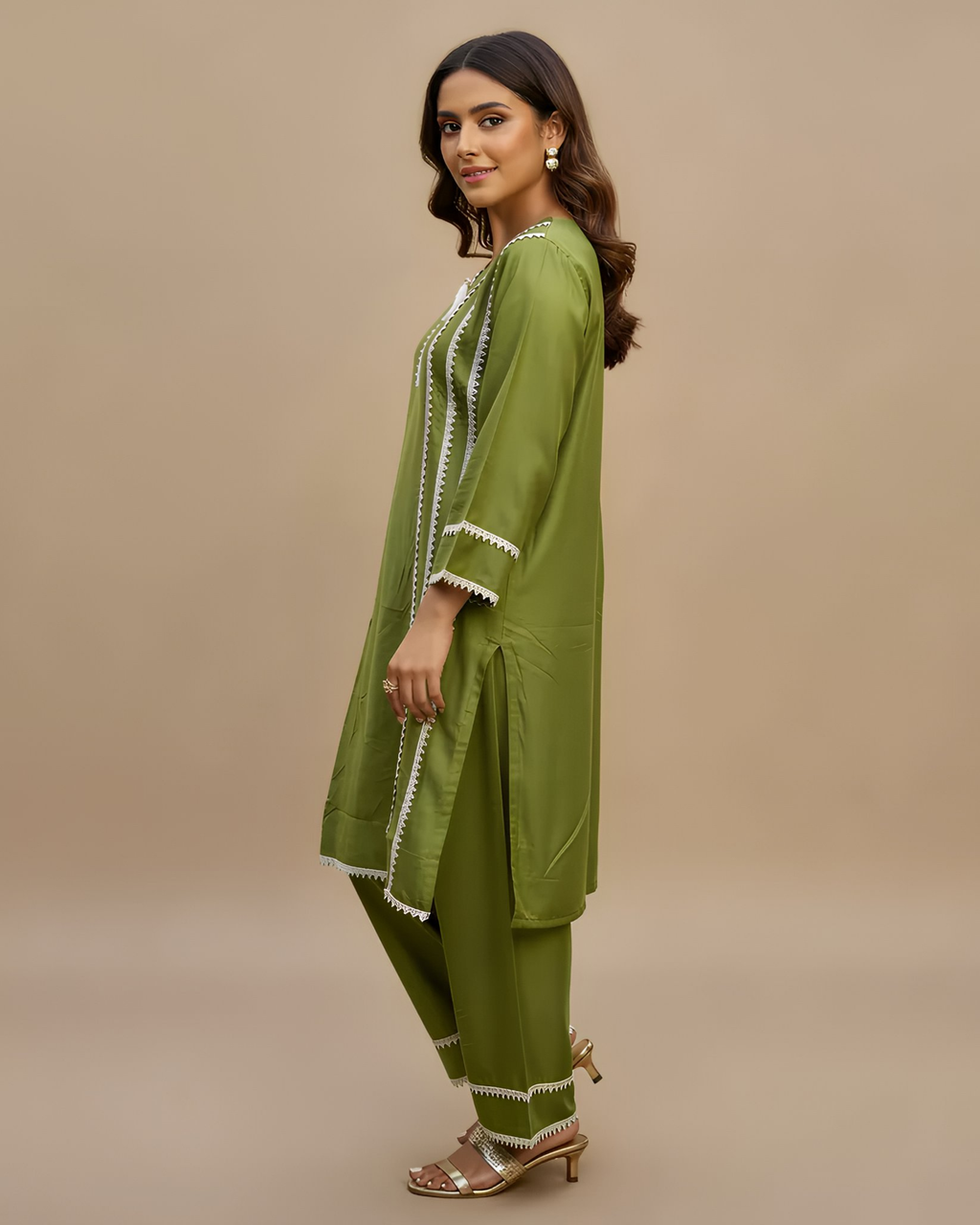 2 Pcs Stitched Cotton Lawn Lace