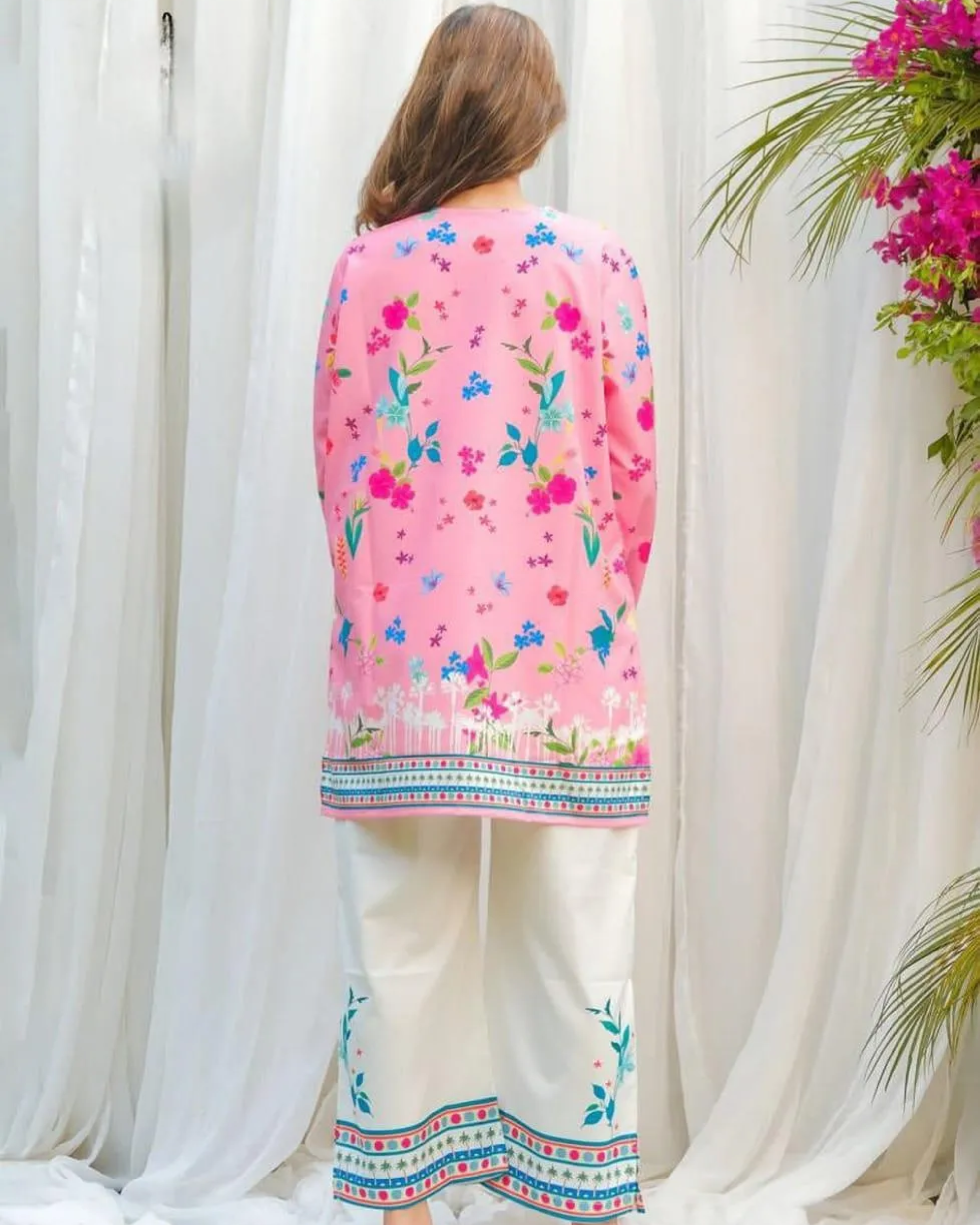 2 Pcs Stitched Swiss Lawn Printed