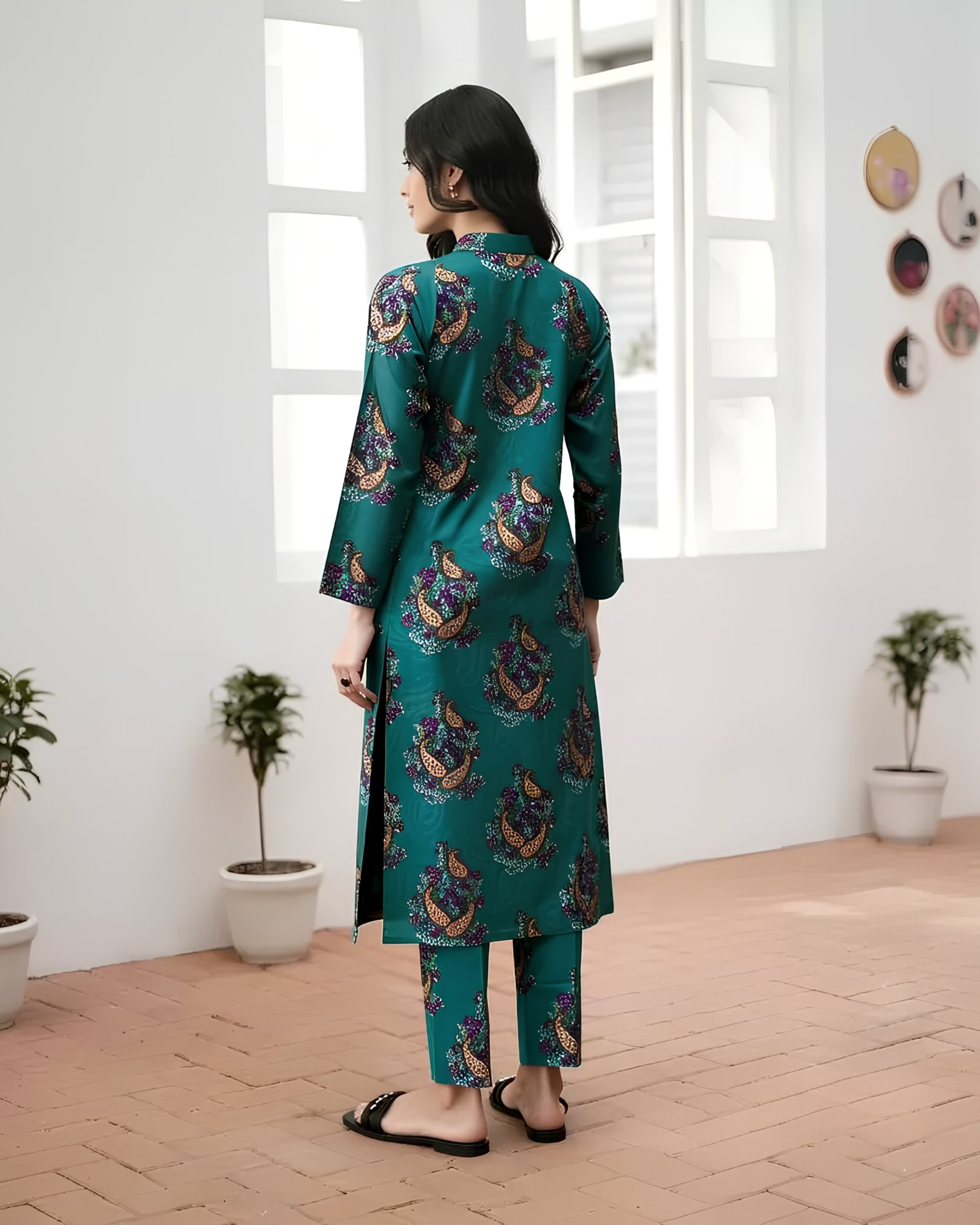 2 Pcs Unstitched Printed Suit