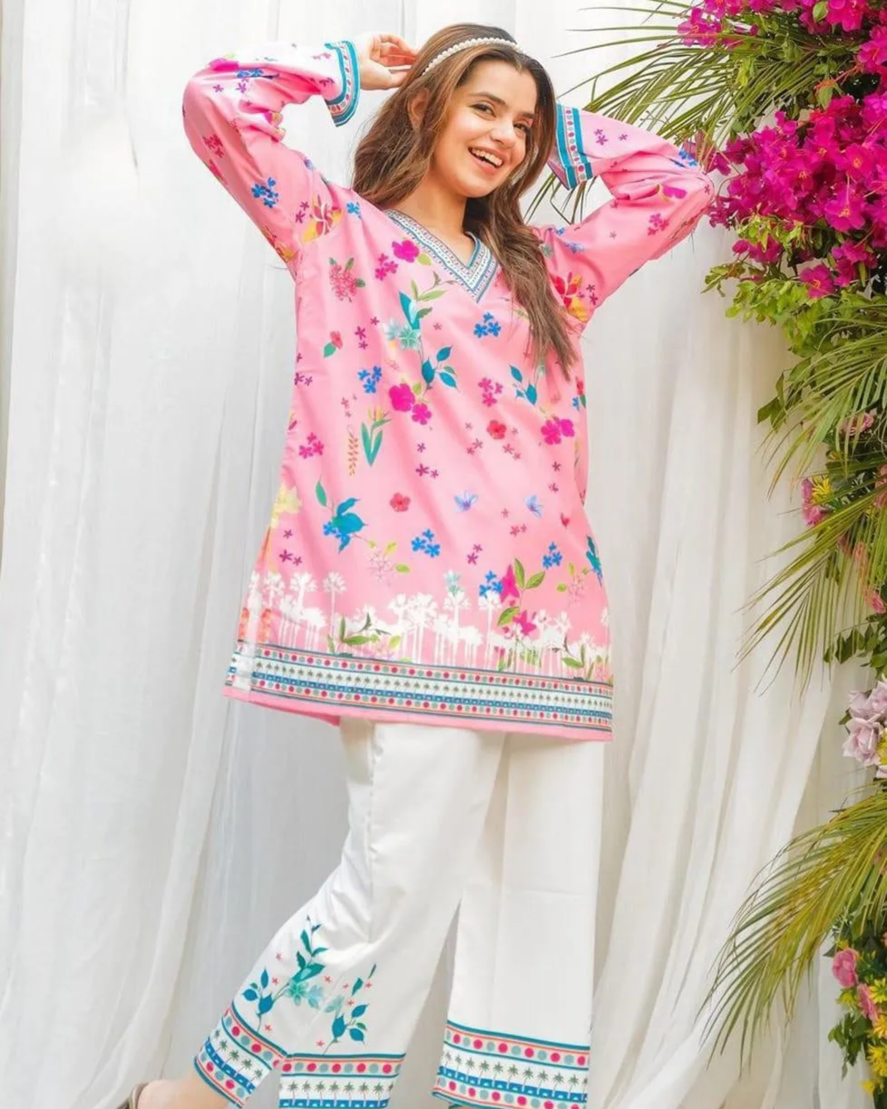 2 Pcs Stitched Swiss Lawn Printed