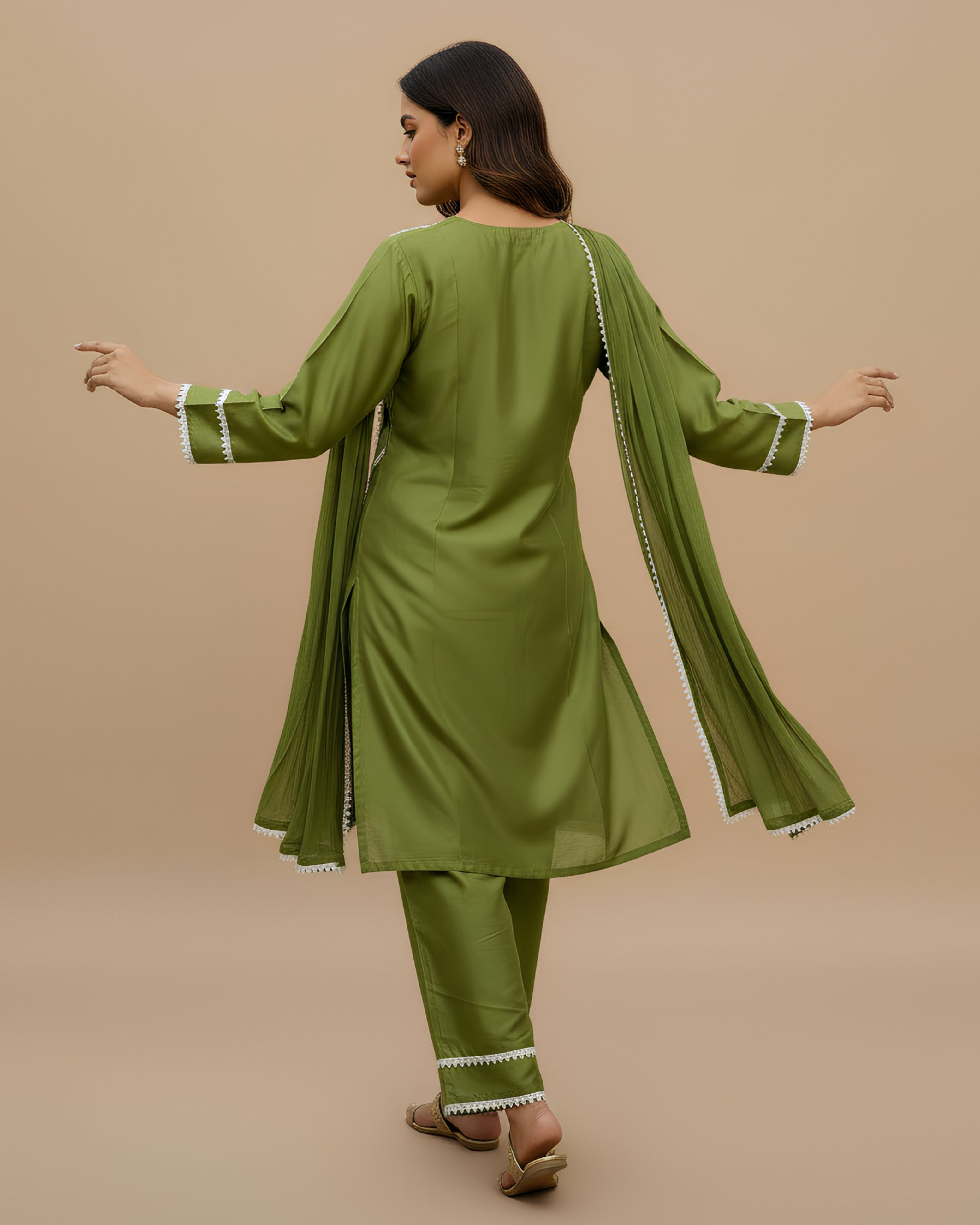 2 Pcs Stitched Cotton Lawn Lace