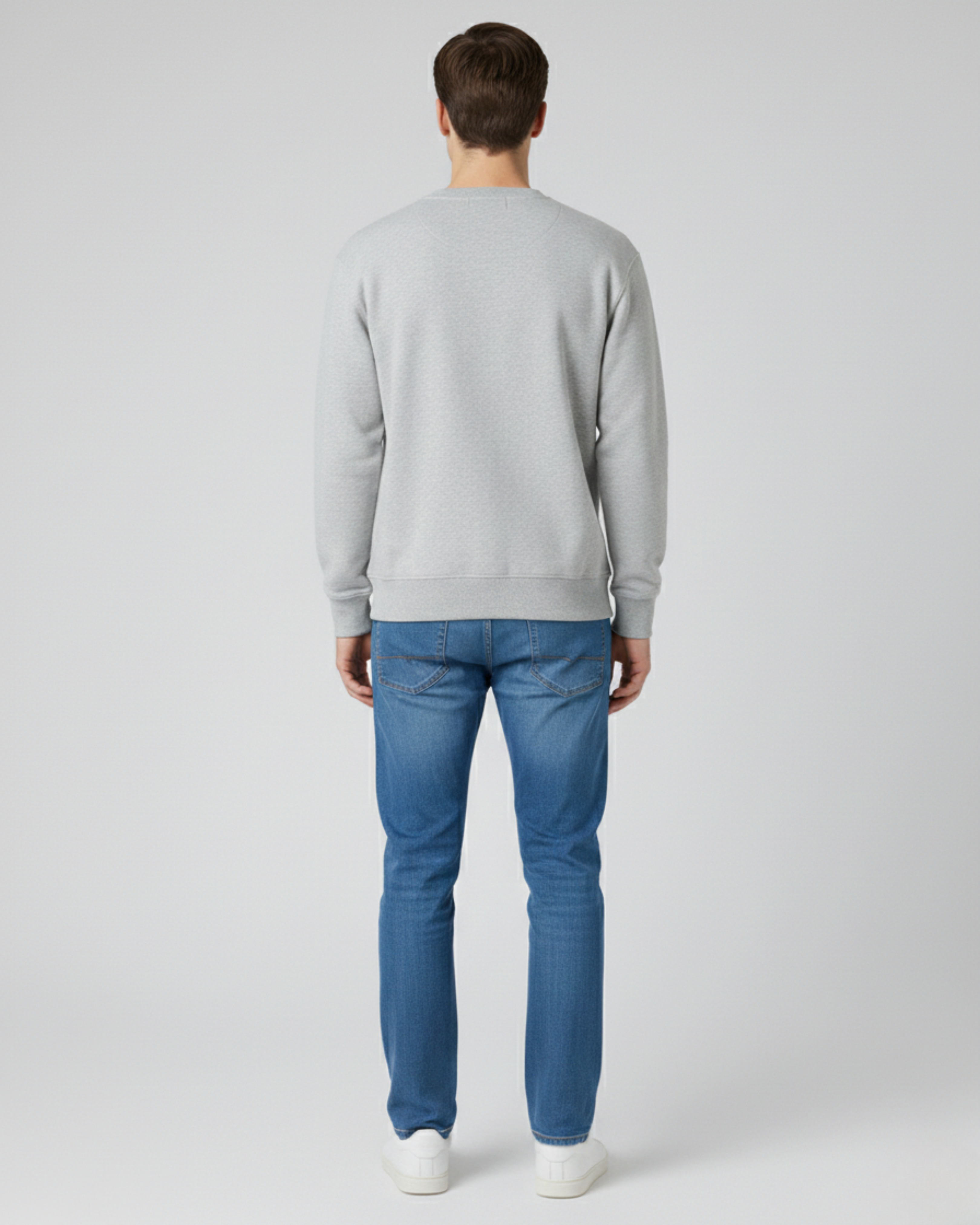 Grey Fleece Plain Sweatshirt