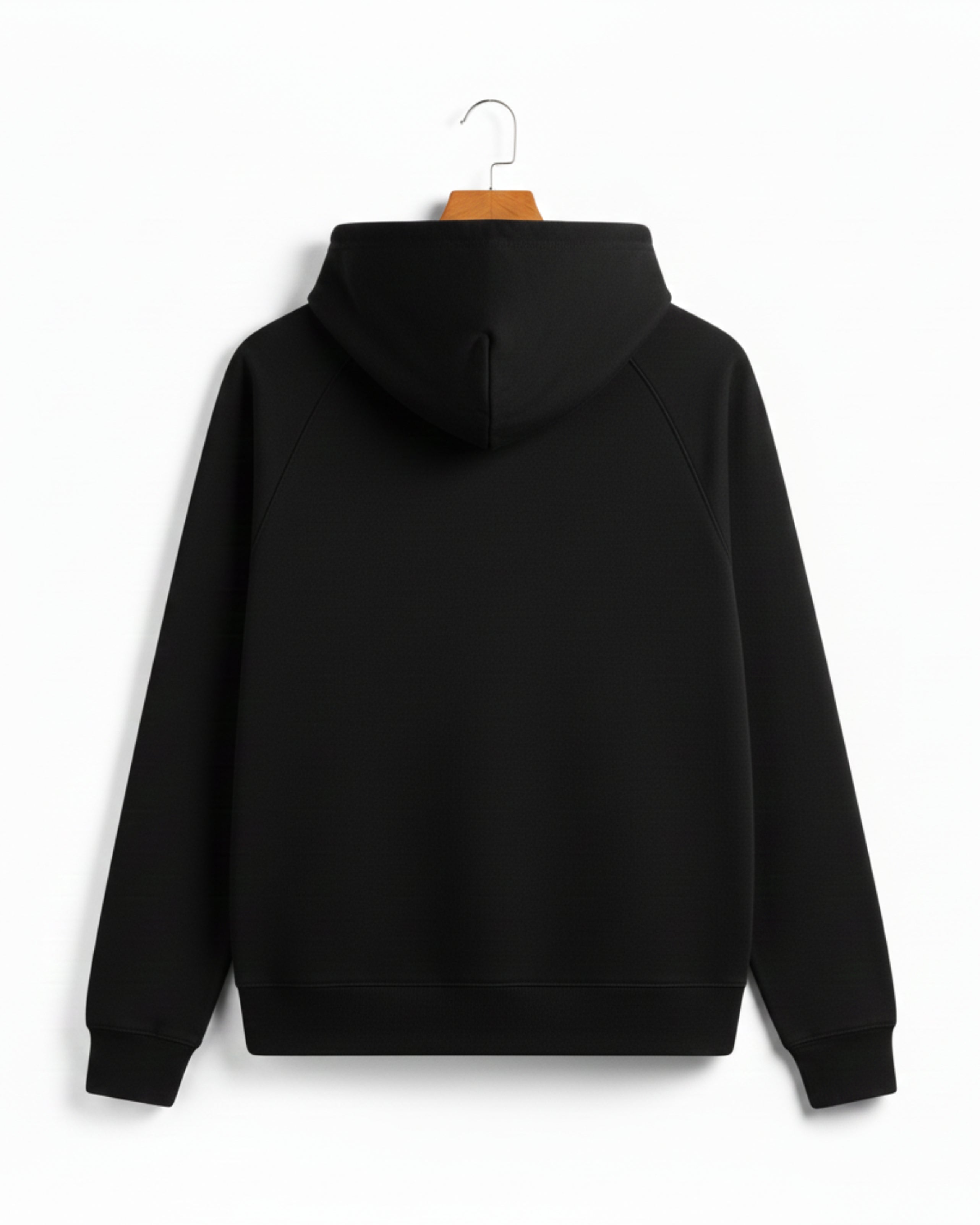 Black Fleece Plain Hoodie