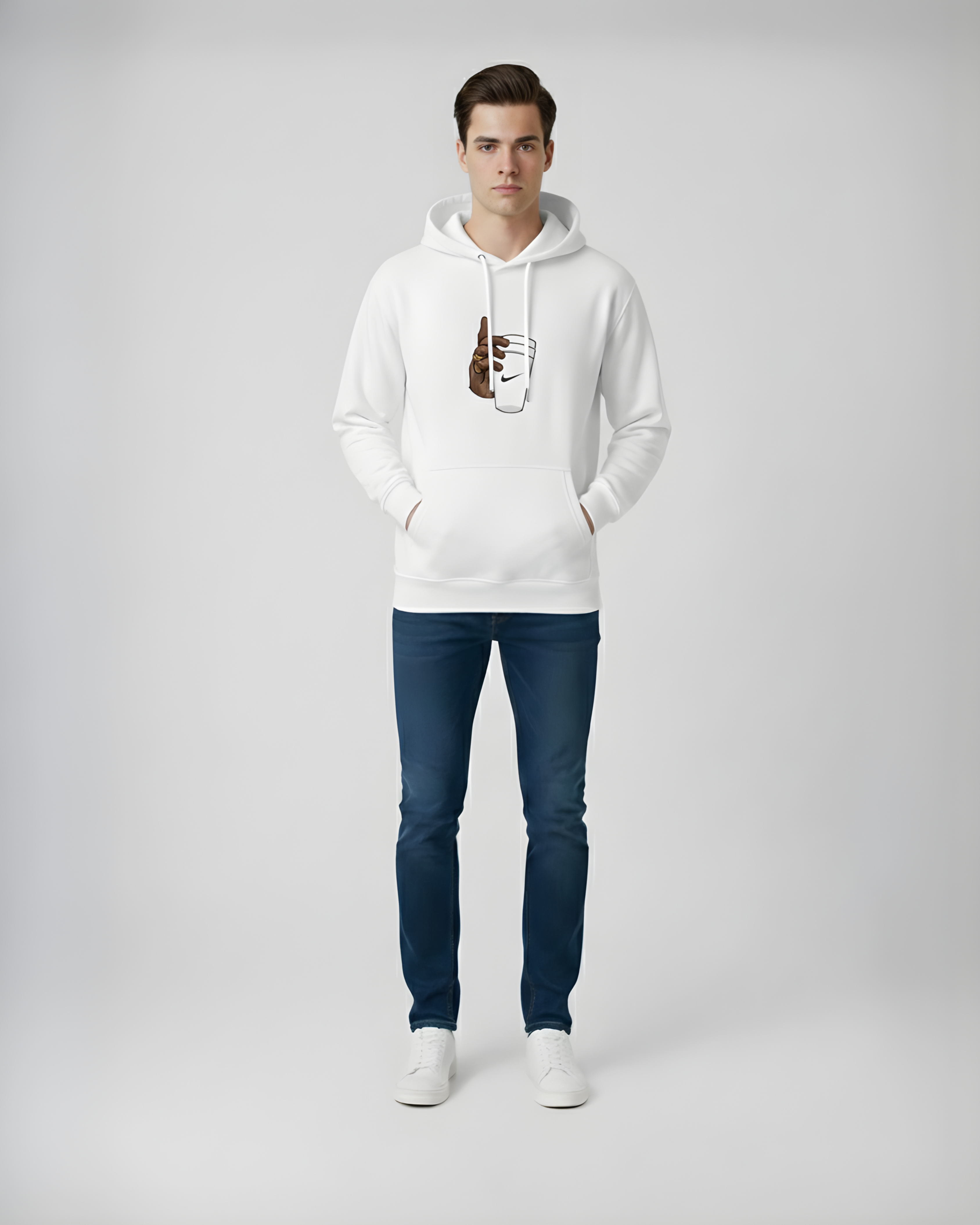 Fleece Printed Hoodie