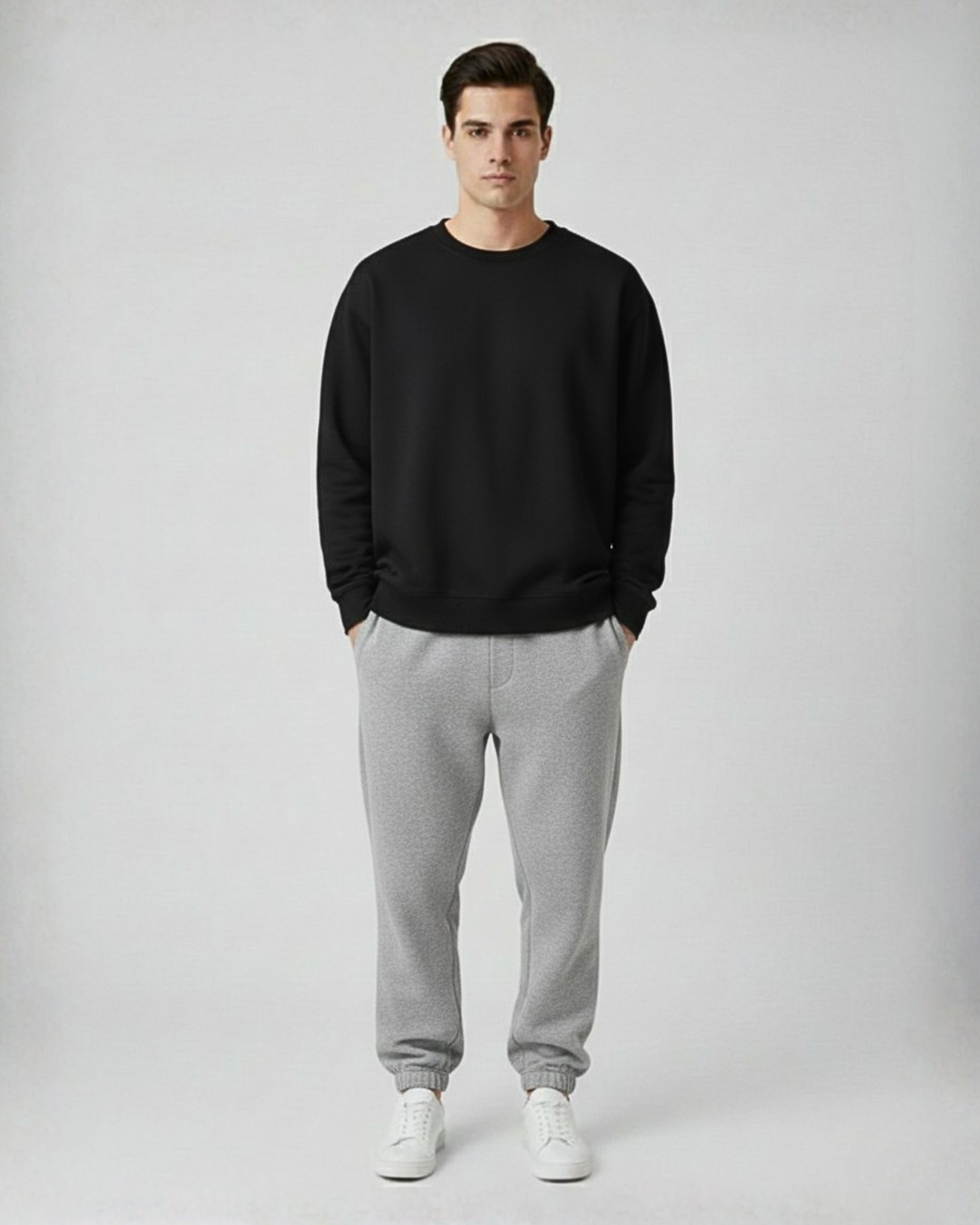 Polyester Fleece Plain Sweatshirt