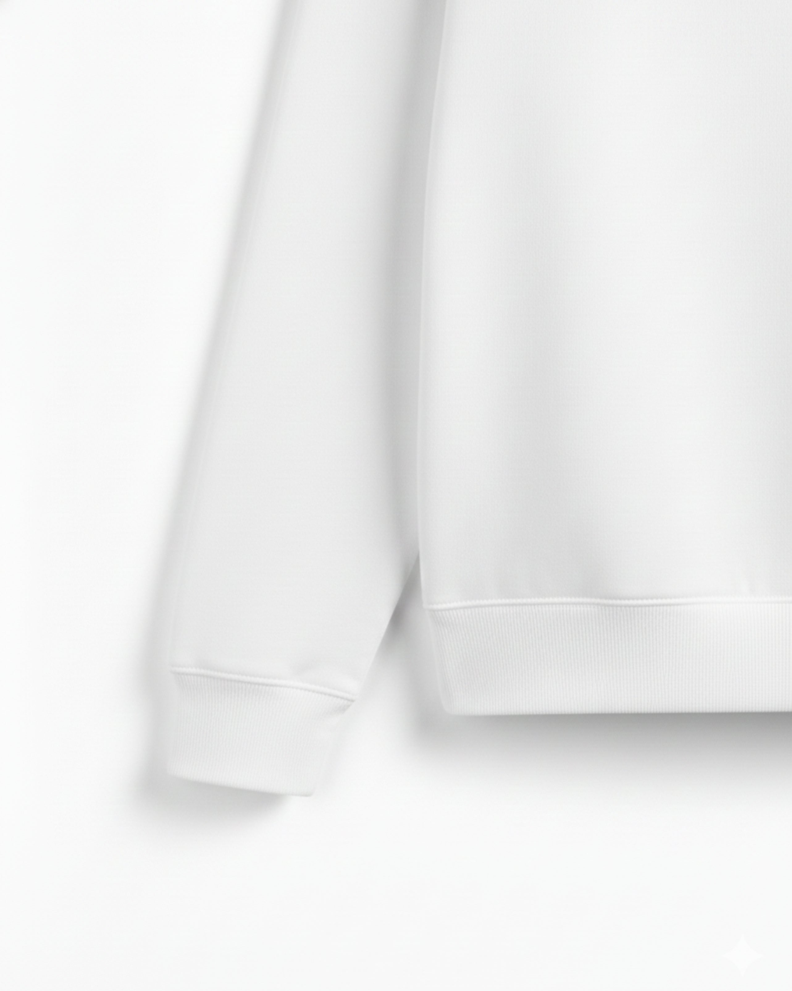 White Fleece Plain Hoodie