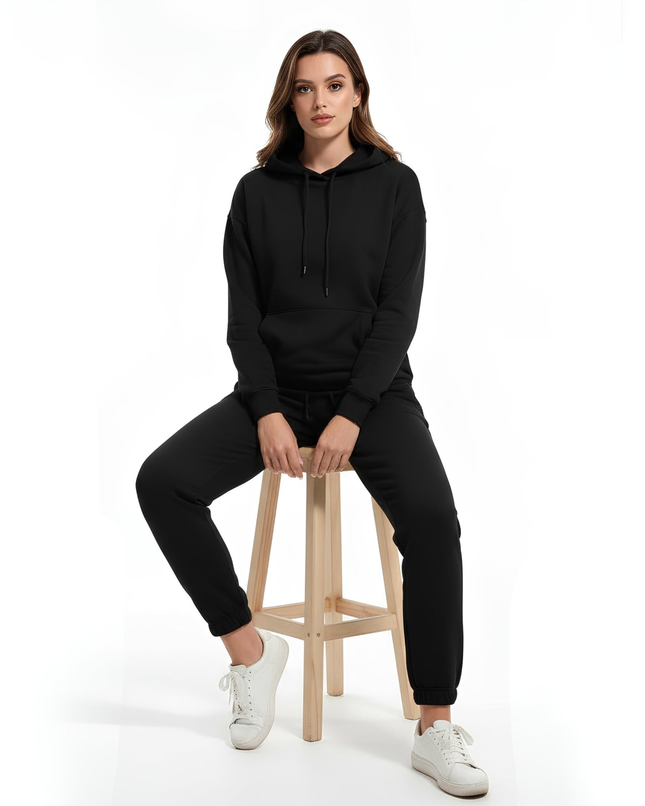 Black Plain Track Suit